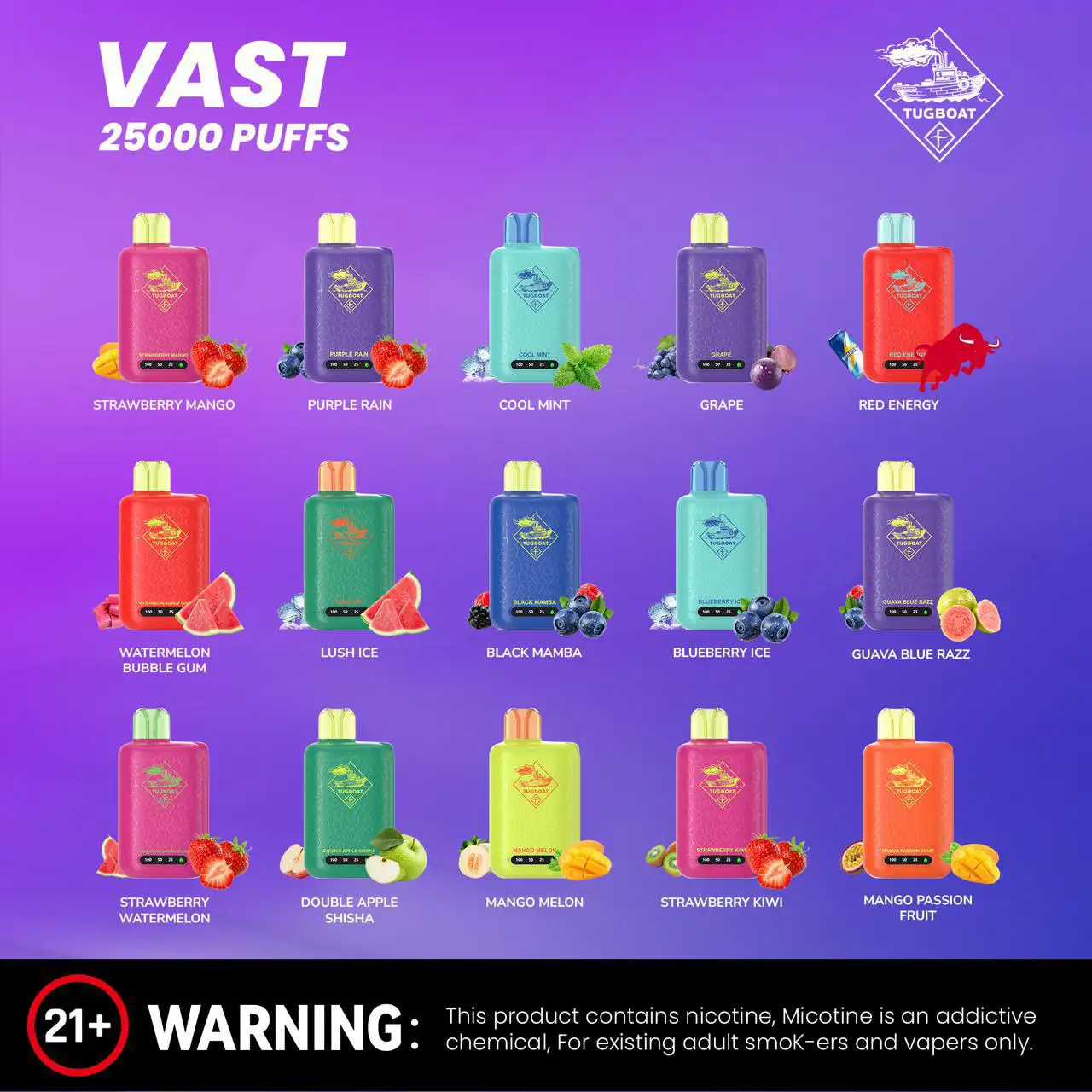 Tugboat vast 25000 puffs