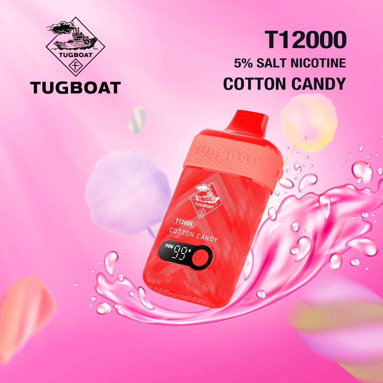 Tugboat T12000 Cotton Candy Disposable Vape