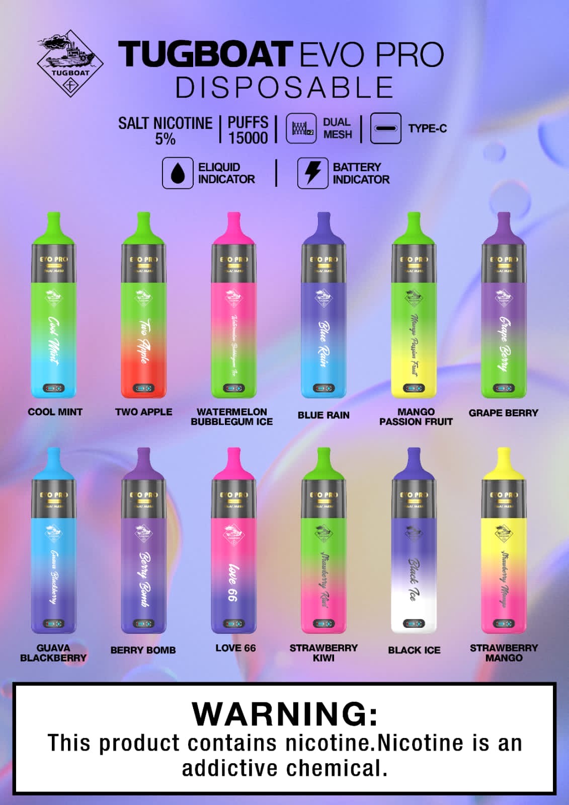 Buy Tugboat Evo Pro 15000 Puffs in Dubai, UAE | 100% Authentic Vape