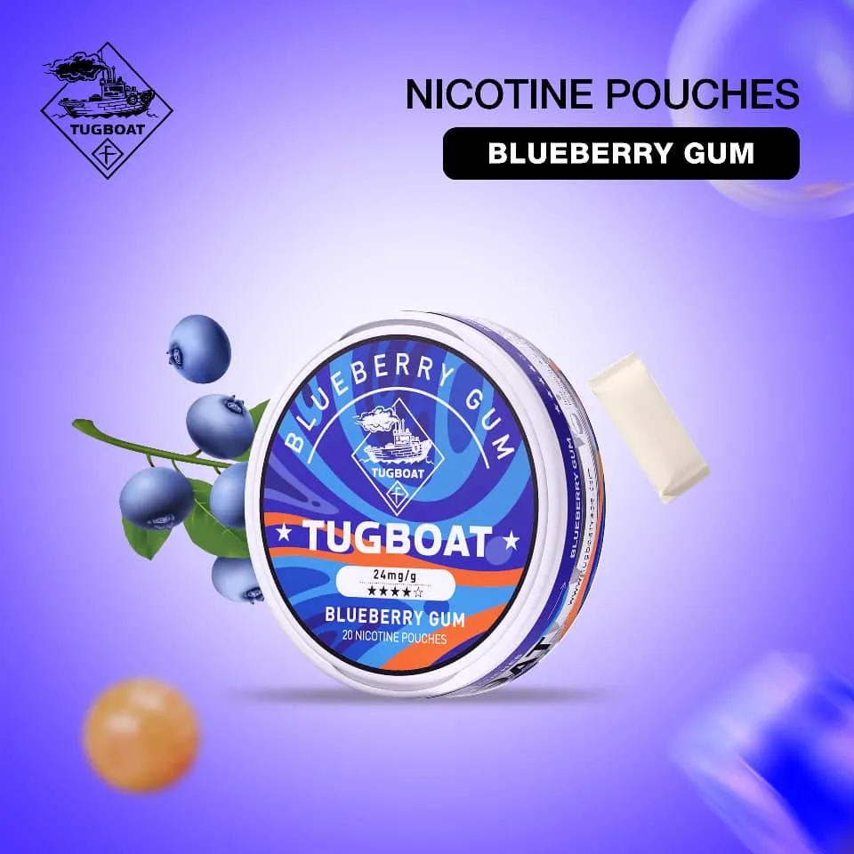 Tugboat Nicotine Pouches Blueberry Gum
