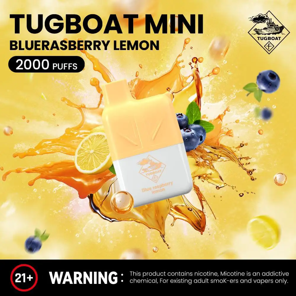 Tugboat Mini Disposable 2000 Puffs Vape Blueraspberry Lemon Tugboat Mini Disposable 2000 Puffs Vape Blueraspberry Lemon