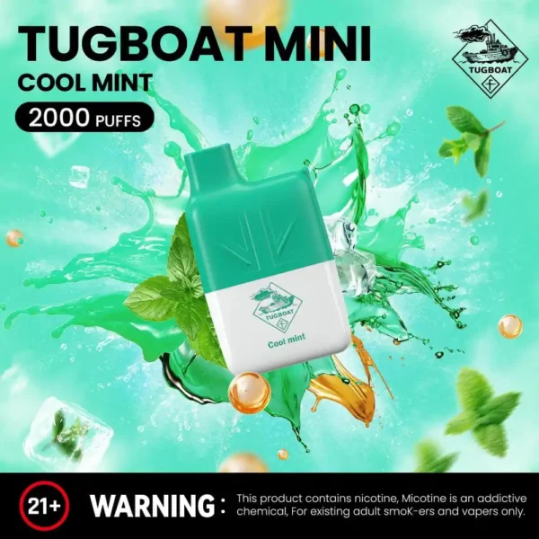 Buy Cool Mint Tugboat Mini 2000 Puffs Vape in UAE