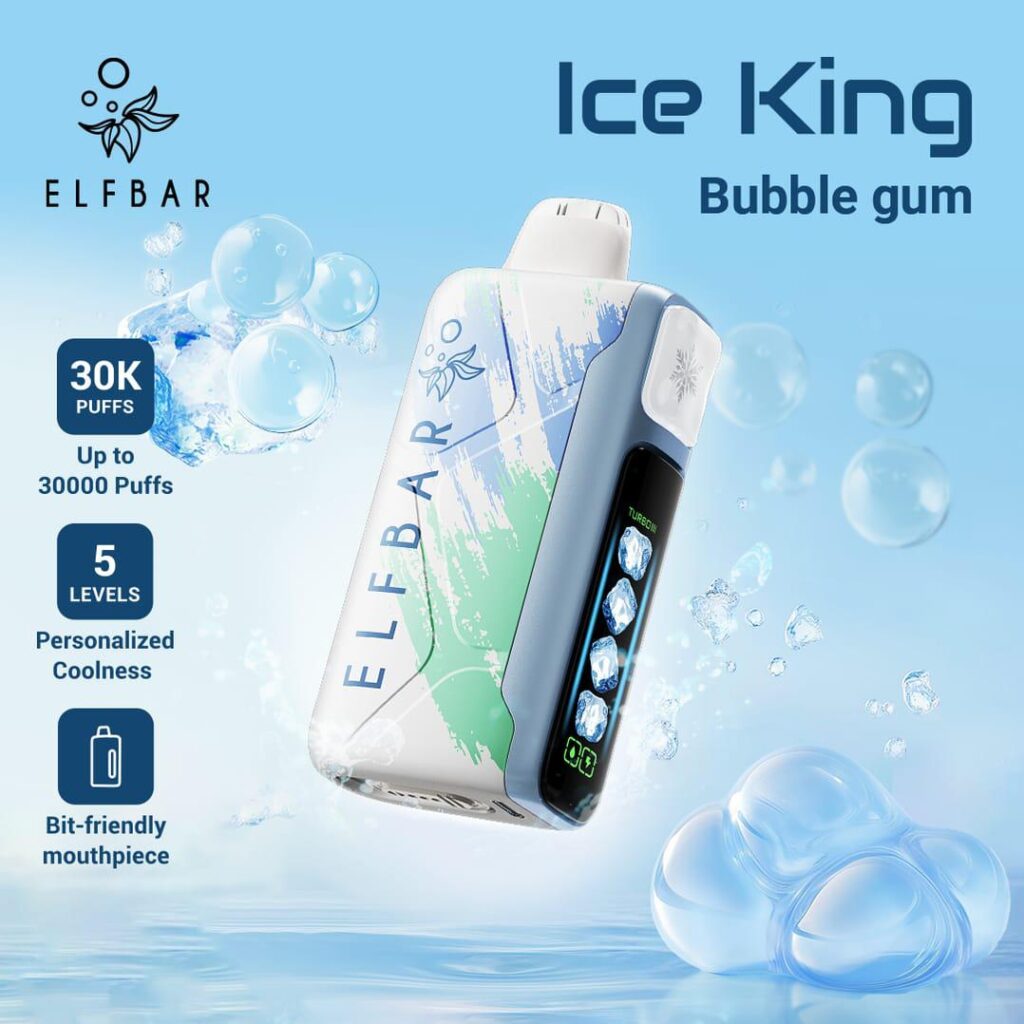 ELF BAR Ice King 30000 Puffs Disposable Vape Bubble gum