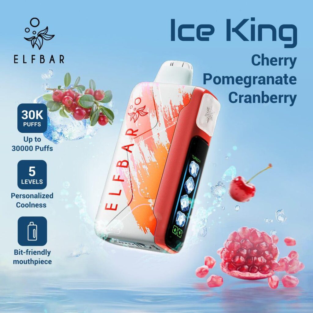 ELF BAR Ice King 30000 Puffs Disposable Vape Cherry Pomegranate Cranberry
