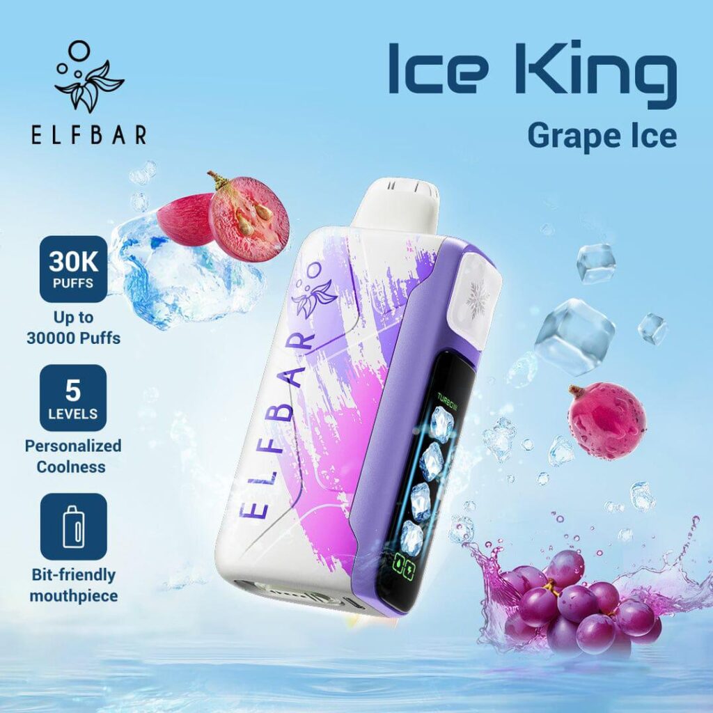 ELF BAR Ice King 30000 Puffs Disposable Vape Grape Ice