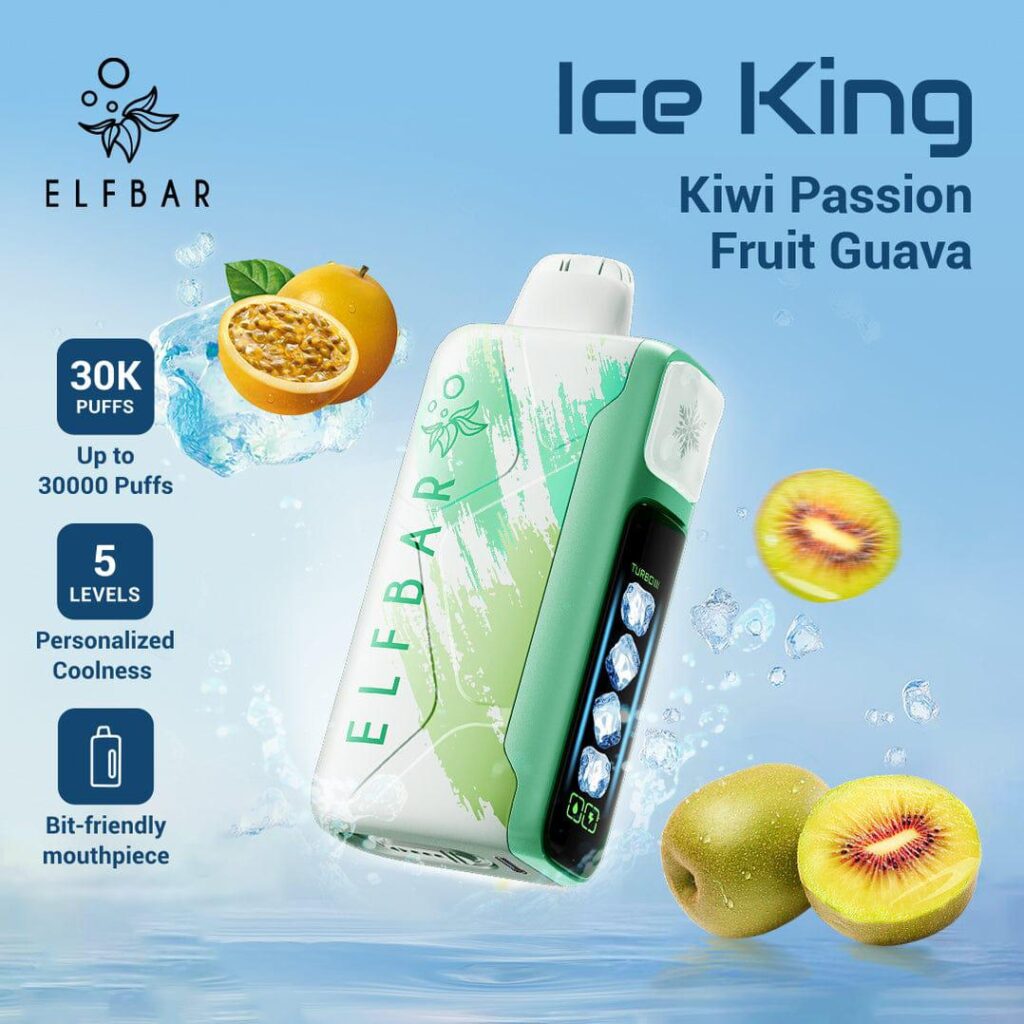 ELF BAR Ice King 30000 Puffs Disposable Vape Kiwi Passion Fruit Guava