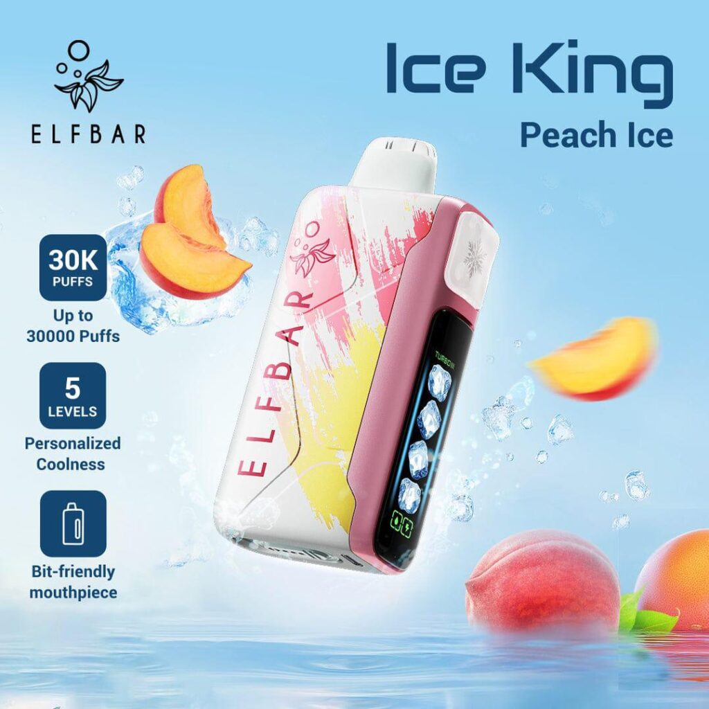 ELF BAR Ice King 30000 Puffs Disposable Vape Peach Ice