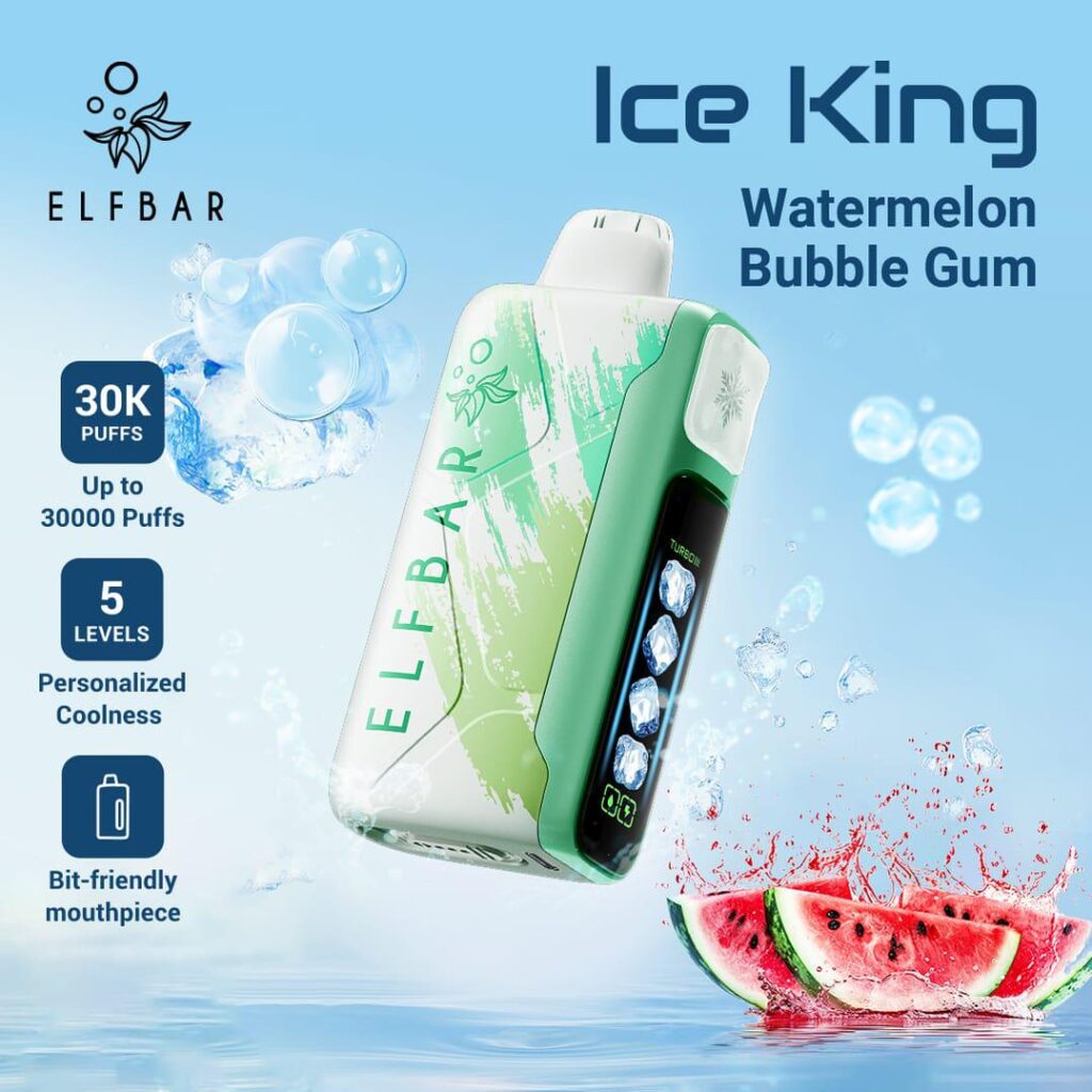 ELF BAR Ice King 30000 Puffs Disposable Vape Watermelon Bubble Gum