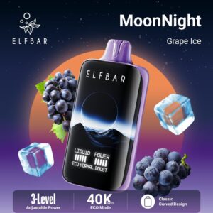 ELF BAR Moon Night 40000 Puffs Disposable Vape Grape Ice