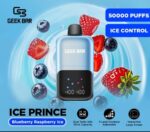Geek Bar Ice Prince 50000 Puffs Disposable Vape Blueberry Raspberry Ice