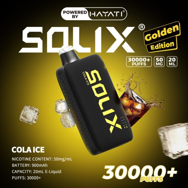 Hayati Solix 30000 Puffs Disposable Vape Golden Edition Cola Ice