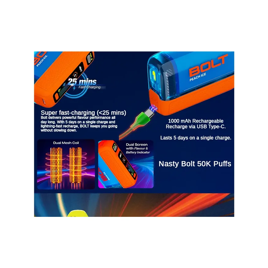 Nasty Bolt 50K Puffs