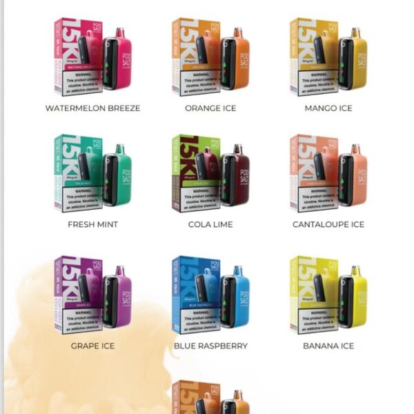 Pod Salt 15000 Puffs Disposable Vape 2% Nic in UAE