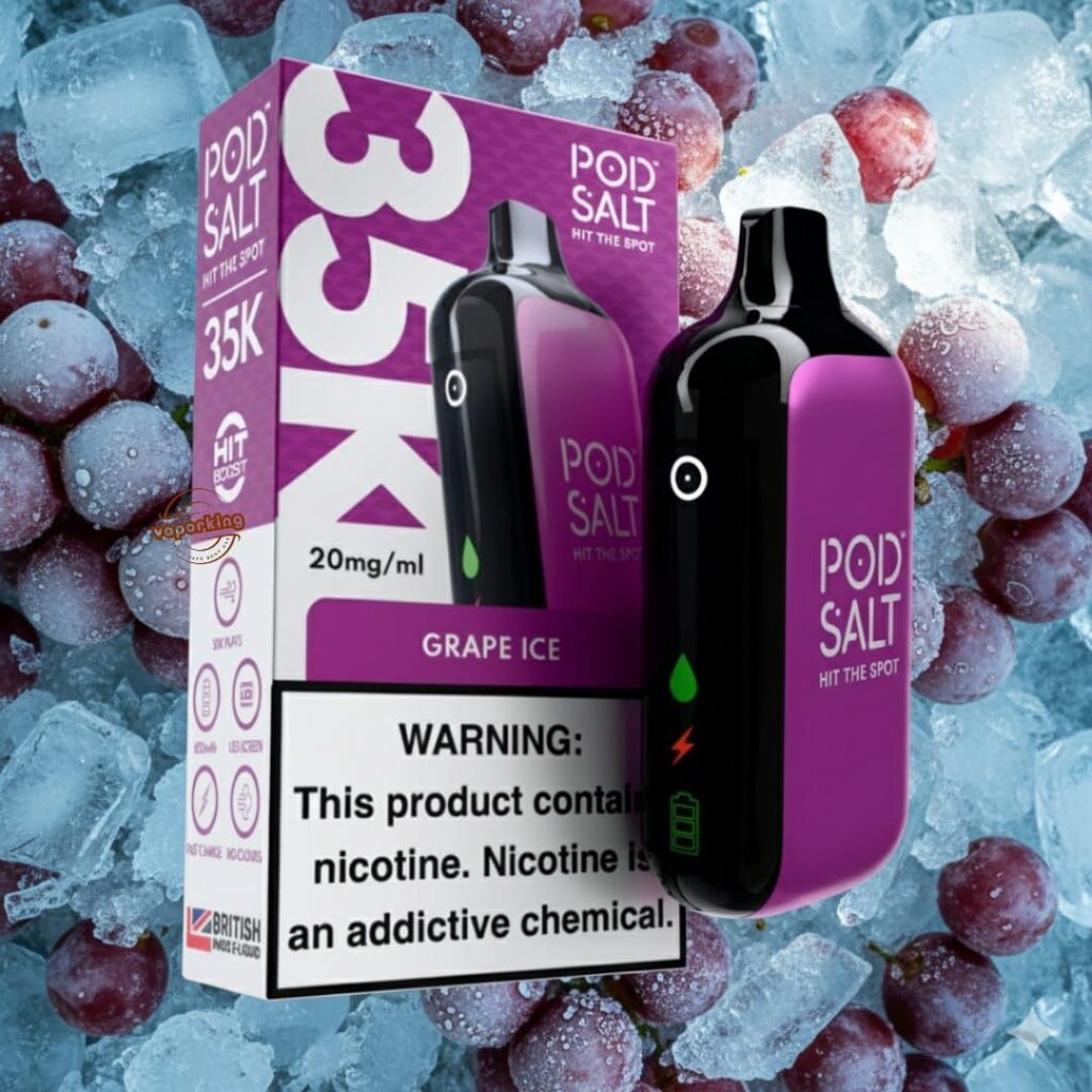 Pod Salt 35000 Puffs Disposable Vape Grape Ice