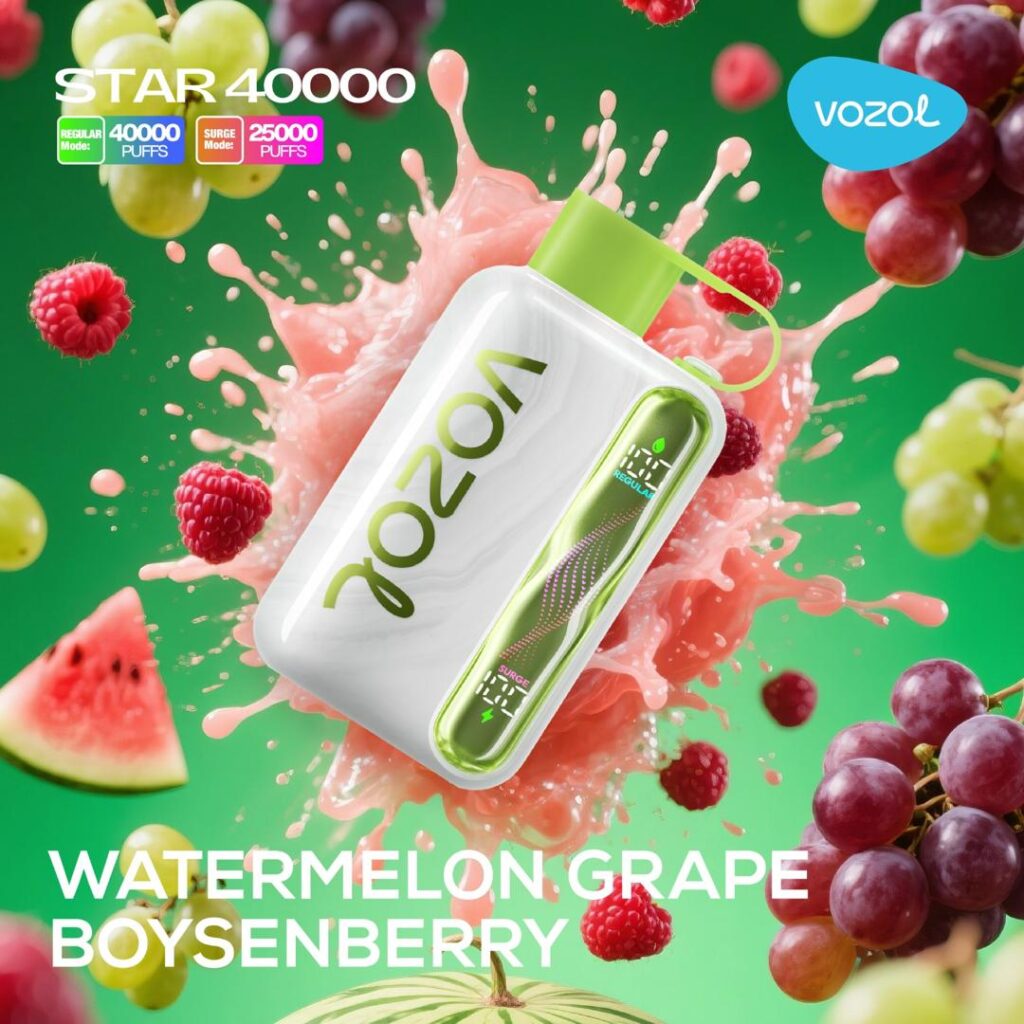 VOZOL STAR 40000 PUFFS watermelon grape boysenberry