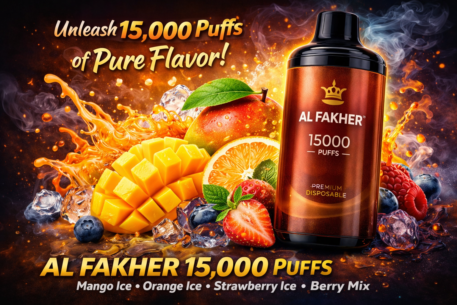Buy Al Fakher 15000 Puffs Disposable Vape | Same-Day Delivery