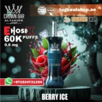 Al Fakher E Hose X 60000 Puffs Crown Bar Hookah Disposable Vape Berry Ice