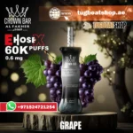 Al Fakher E Hose X 60000 Puffs Crown Bar Hookah Disposable Vape Grape