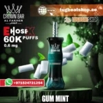 Al Fakher E Hose X 60000 Puffs Crown Bar Hookah Disposable Vape Gum Mint