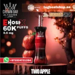 Al Fakher E Hose X 60000 Puffs Crown Bar Hookah Disposable Vape Two Apple