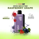 HQD MIRACLE 8,000PUFF 0MG Raspberry Grape