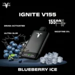 IGNITE V155 Ultra Slim 15500 Puff Disposable Vape Blueberry Ice