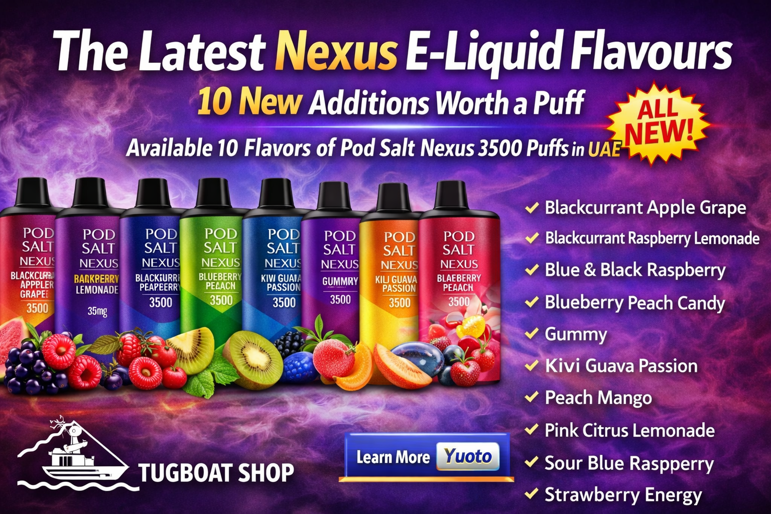 The Latest Nexus E-Liquid Flavours - 10 New Additions Worth a Puff