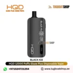 Buy HQD Glaze Plus 12000 Puffs Disposable Vape in UAE Black Ice
