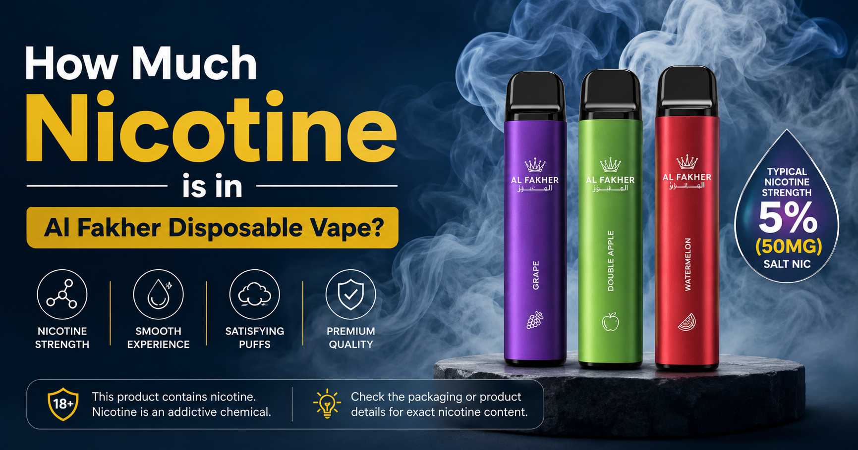 How Much Nicotine is in Al Fakher Disposable Vape?