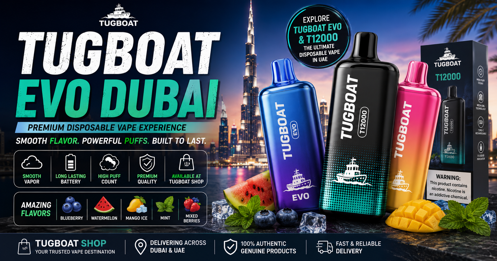 Tugboat Evo Dubai – Buy Tugboat Disposable Vape in UAE