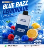 Bounce X Turbo 45000 Puffs Blue Razz Lemonade Disposable Vape in Dubai