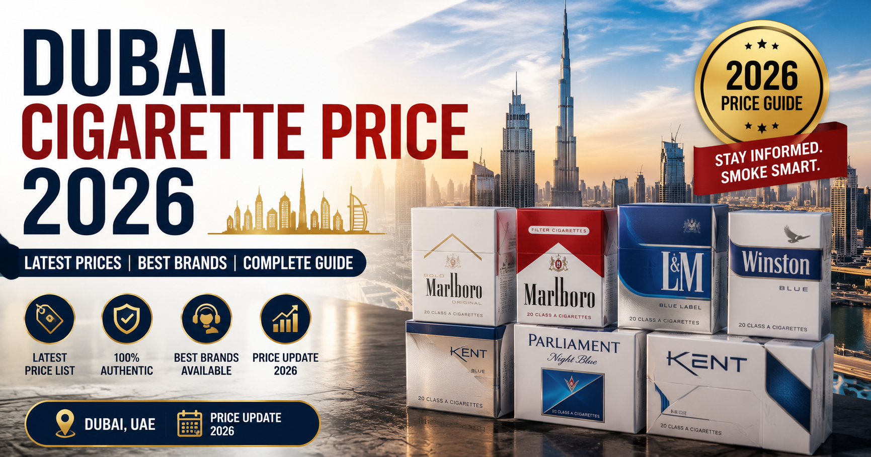 Dubai Cigarette Prices 2026 | Price Guide & Information