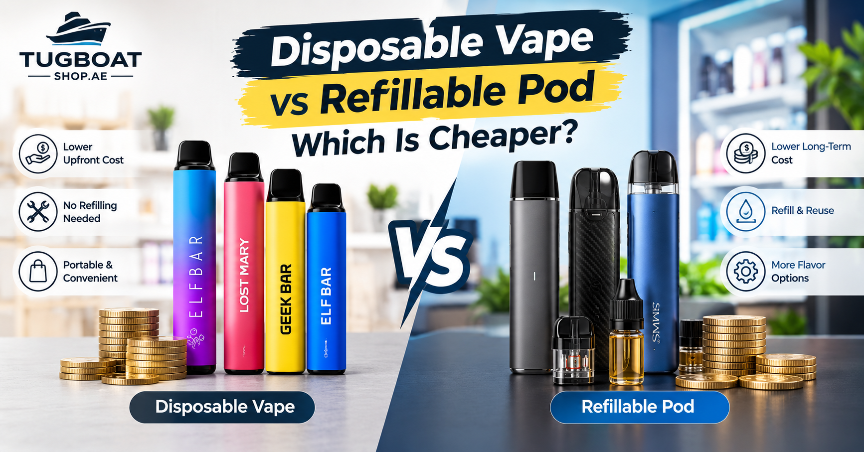 disposable vape vs refillable pod which is cheaper